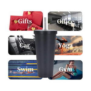 Vaso Térmico de Acero Inoxidable 304 de 17 oz, con Aislamiento al Vacío, Personalizable con Logotipo, para Café, Bebidas Frías, con Pajita - Product Image 4