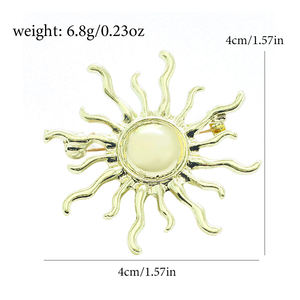 Bohème tournesol broche broches coloré Floral broche pour femmes Vintage <span class=keywords><strong>Hippie</strong></span> Chic revers broches bijoux cadeau - Product Image 2