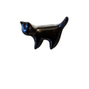 Pegatina de resina para refrigerador, creativa, 3D, simulación de animal, gato negro, magnética. - Product Image 5