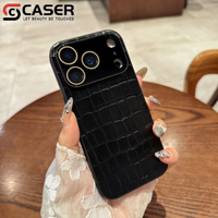 2025 Design Unique Crocodile PU Motif Couleur Pure Haute Qualité Doux Anti-chute Wayerproof Couverture de Téléphone pour iPhone 17/17air/1: 6 pm