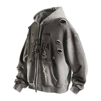 Sweat-shirts pour hommes personnalisables, style vintage, délavés, effet usé, style grunge, 500 GSM, vente en gros, fabricant de vêtements