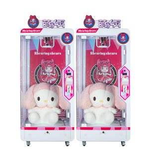 Offre Spéciale rose coupe poupée machine monnayeur cadeau peluche ciseaux machine à ciseaux transparent grue machine - Product Image 4