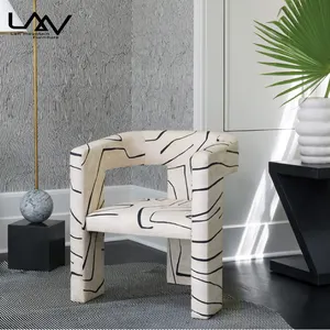 İskandinav basit tasarım gri accent sandalyeler mobilya modern tüm kumaş kaplı salon koltuk fauteuil tressel sandalye