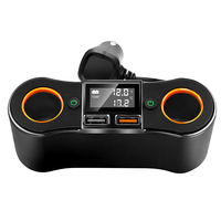 Chargeur rapide double prise allume-cigare haute puissance ZNB02 QC3.0 avec transmetteur FM et interrupteur marche/arrêt indépendant pour véhicule 12-24V
