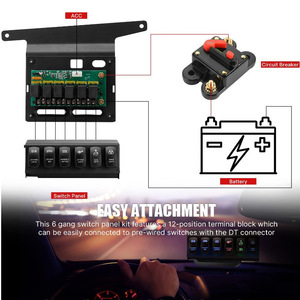 JL 6 Switch Panel Kit 12V Relay System For <b>Car</b> <b>Interior</b> Lighting Control - Product Image 2