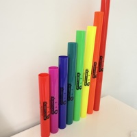 Colorful 8-Tone Bassoon Orff Octave Educational Plastic Instrument with Rope for Kids' Enlightenment