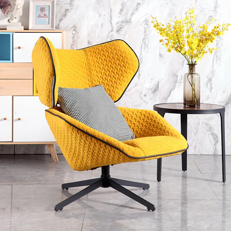 2020 sıcak satış Modern rahat tasarımcı İtalyan deri döner sandalye eğlence yüksek arkalıklı koltuk ofis oturma odası için