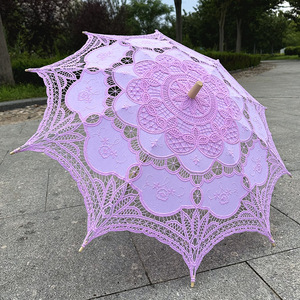 LOTUS Parasol en <span class=keywords><strong>dentelle</strong></span> parapluie Vintage mariage nuptiale noir violet parapluie en <span class=keywords><strong>dentelle</strong></span> pour la décoration Photo Tea Party taille adulte coton - Product Image 4