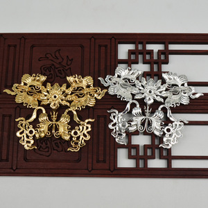 Horquilla con colgante de mariposa, chapado en cobre, oro y plata, estilo antiguo, accesorio para el cabello Hanfu, material para tocados. - Product Image 1
