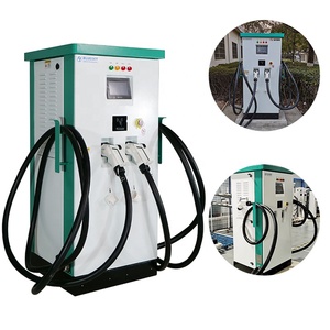 Station de recharge rapide pour véhicules électriques Bluesky 82 kW à triple sortie DC, CCS2 CHAdeMO GBT OCPP 1.6J, chargeur de véhicule électrique extérieur à montage au sol - Product Image 1