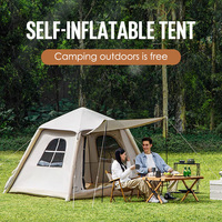 Tente gonflable de camping extérieur en Oxford TPU avec colonnes d'air, imperméable, résistante aux UV, portable, installation rapide quatre saisons pour 3-4 personnes