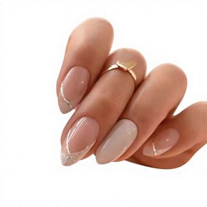 Non No C Curve Nail Tips <b>Box</b> Half Full Cover Long Stiletto Square Coffin Nail Tips ABS Natural Nail Length Nail Tips - Product Image 2