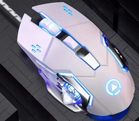 Laser mécanique DPI réglable 7 couleurs respirant lumière LED souris de jeu filaire pour Gamer G15 souris Usb à fil tressé sans faible