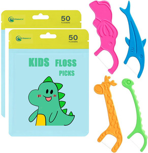 Palitos de Fio Dental para Crianças com Tema de Animais do Zoológico, Diferentes Tipos de Fio Dental para Cuidado Oral Divertido - Product Image 1