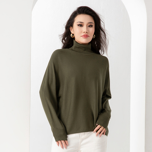Fabricantes de Prendas de Punto, Suéter Casual Elegante Personalizado para Mujer de Oficina, con Mangas de Murciélago, Suéter de Punto para Mujer - Product Image 6