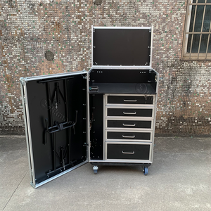 Kkmark Hoạt Động Ngoài Trời Đa Chức Năng Sản Xuất <span class=keywords><strong>5</strong></span> Ngăn Kéo Máy Trạm Trường Hợp Chuyến Bay Với Nắp Bên Bảng Bánh Xe - Product Image 5