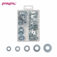 Ensemble de 230 rondelles plates avec boîte de rangement, rondelles métalliques zinguées de tailles variées pour la fixation de boulons et d'écrous, outils à main, quincaillerie