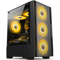Gabinete de PC AntarcChill Full/Mid Tower, Micro ATX, Open Air, para Juegos, ATX