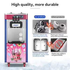 22L/H 3 Flavours Commercial Ice Cream Machine Commercual Ice Cream Maker Home Ice Cream Maker