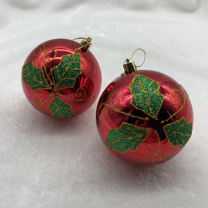 MONDECASA-bola de <span class=keywords><strong>navidad</strong></span> de diferentes tamaños, cristal grabado, <span class=keywords><strong>bolas</strong></span> de <span class=keywords><strong>navidad</strong></span> <span class=keywords><strong>rojas</strong></span> de lujo - Product Image 2
