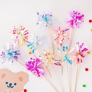 Colorful Cake Toppers Round Birthday Decorations Handmade Ins Style Venue Setup Props - Product Image 3