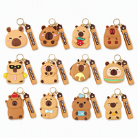 Étui pour écouteurs mini portable en silicone imperméable avec fermeture éclair, motif dessin animé mignon, pochette de poignet pour enfants, porte-monnaie, cadeau promotionnel