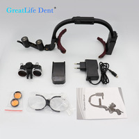 Loupes dentaires binoculaires Greatlife Dent 3.5X avec lampe frontale LED, loupe chirurgicale pour équipement de clinique dentaire