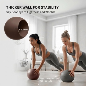 Palla per <span class=keywords><strong>Esercizi</strong></span> in PVC Non Pesata, Piccola 8 Pollici, per Yoga, Pilates, Barre, Stretching, Allenamento di Forza e Core, <span class=keywords><strong>con</strong></span> Mini Pompa - Product Image 5