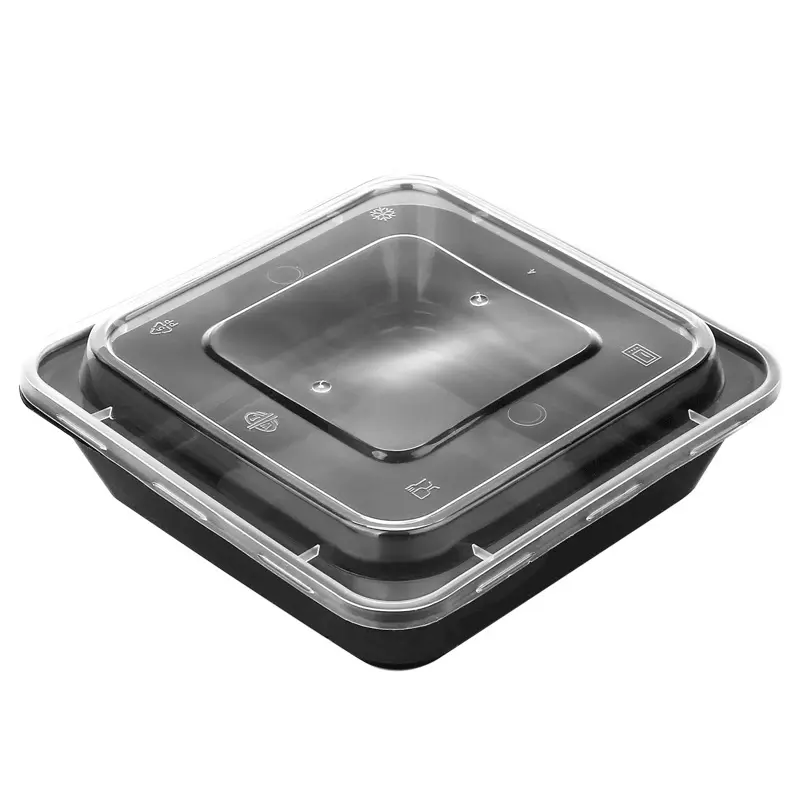 Contenitore per alimenti per microonde da 32 once American Square to go usa e getta scatola di plastica per il pranzo scatola per Hamburger