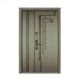 घरेलू स्टील लोहे के दरवाजे के लिए थोक अनुकूलन बाहरी सामने प्रवेश द्वार, गढ़ा ग्रिल गेट लोहे के गेट दरवाजे