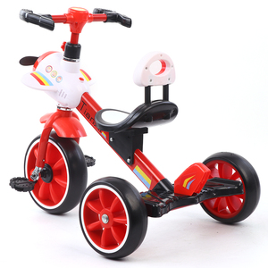 Tricycle rouge à 3 roues réglable en acier pour enfants de 2 à 4 ans Trike confortable en plastique pour enfants de 2 à 4 ans - Product Image 2