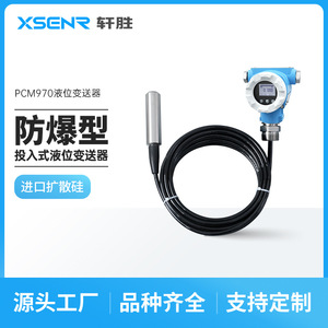 Transmisor de Nivel Sumergible a Prueba de Explosiones PCM970, 0-1100m, Salida 4-20mA HART, Sensor de Nivel de Líquido - Product Image 3
