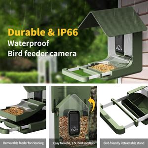 Finestra esterna telecamere per uccelli e wifi high-tech stazione di alimentazione degli uccelli smart bird house con la macchina fotografica - Product Image 6