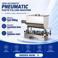Machine de remplissage semi-automatique pour pâte de ketchup et beurre de cacahuète, distributeur de liquides visqueux 80L, machine de remplissage à piston pneumatique