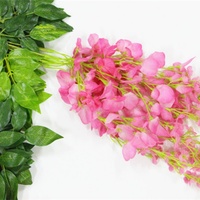 Guirlandes de fleurs artificielles réalistes en plastique multicolores 110 cm, marque SOL, personnalisables, pour décoration murale de mariage et de maison