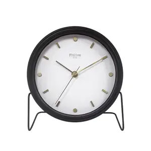 High Quality ABS Plastic Desk Clock Stand Modern Design with Geometric Shape Wholesale Newest Style