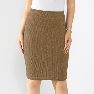 Vestido Midi Ajustado de Seda Brillante Personalizado de Alxin, Vestido Largo de Cintura Alta, Elástico y Ajustado, Ropa para Niñas, Faldas para Mujer - Product Image 5