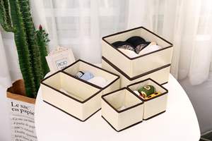 Non-Woven Underwear Organizer Storage Box 6pcs Set Bra <b>Socks</b> Clothes Storage Box <b>Drawer</b> Divider Folding Storage Box - Product Image 4