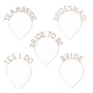 Dropshipping Bridal Shower Bachelorette Party Hair Accessory to Be Bridesmaid Team Bride Yes I Do <b>Tiara</b> Headband - Product Image 1