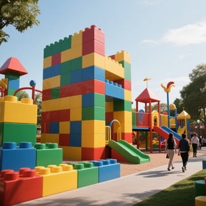 COBLOCKS personalizado ABS + UV Mall parque infantil cuadrado libre construcción bloques gigantes, DIY disponible - Product Image 2