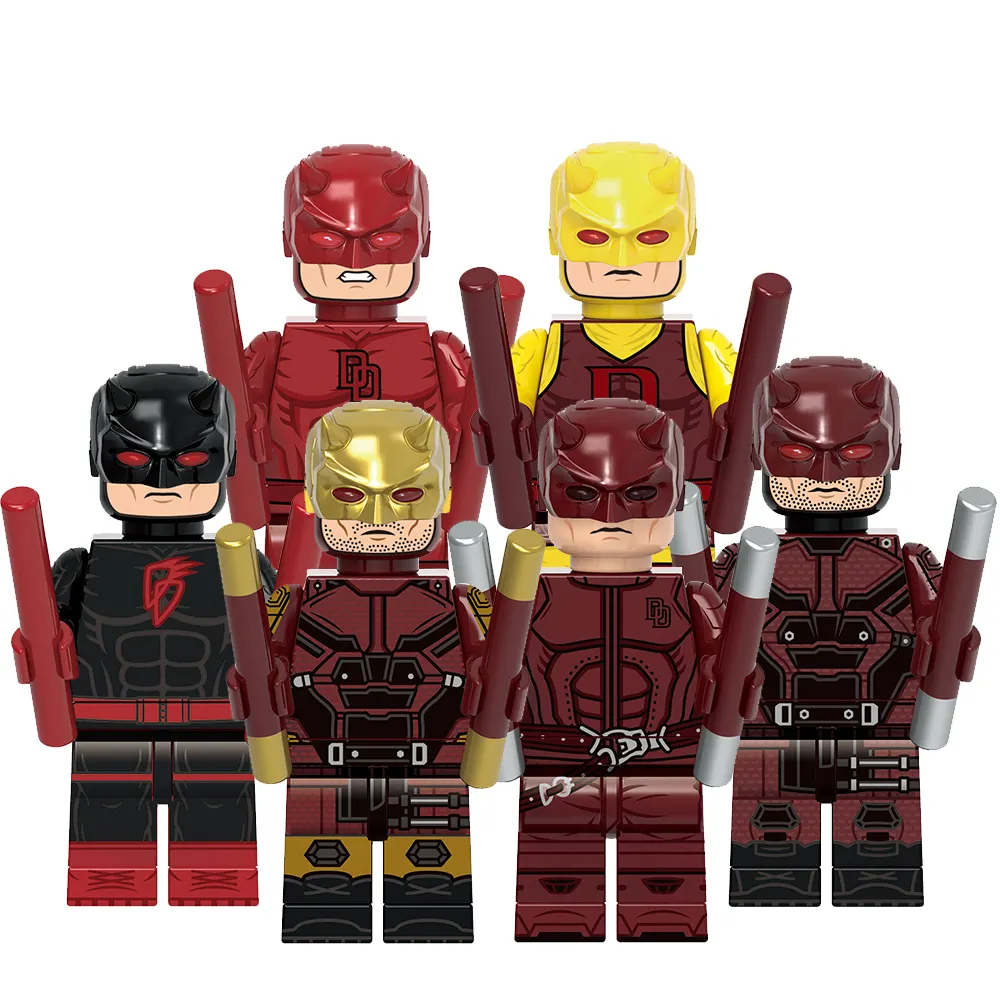 X0346 New Super Heroes Daredevil Flying Blind Matthew Michael Murdock Mini Building Blocks Movie Figures Toys For Kids Juguetes