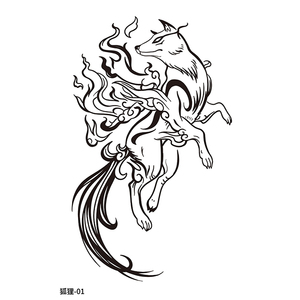 Tatuajes Temporales Semipermanentes <span class=keywords><strong>de</strong></span> <span class=keywords><strong>Lobo</strong></span> y Zorro, Personalizados y al por Mayor, Adhesivos <span class=keywords><strong>de</strong></span> <span class=keywords><strong>Tatuaje</strong></span> Corporal <span class=keywords><strong>de</strong></span> Hierbas <span class=keywords><strong>de</strong></span> <span class=keywords><strong>Lobo</strong></span> para Hombres - Product Image 6