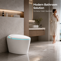 WC intelligent haut de gamme, cuvette de toilette intelligente, WC à poser au sol, céramique, automatique, forme d'œuf, bidet, toilettes intelligentes pour salle de bain