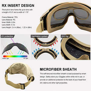 Gafas Tácticas Estándar EN166, Gafas Balísticas, Gafas de Sol para Juegos CS, Gafas de Tiro OEM, Gafas de Seguridad para Deportes al Aire Libre y Caza - Product Image 4