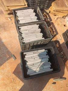 Vente en gros de feuilles de carreaux de mosaïque en placage de brique solide gris argile mince Murs et planchers commerciaux/résidentiels Mosaïque de briques de construction - Product Image 6