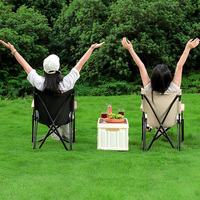 Chaise pliante personnalisée Sea Dog, chaise inclinable de camping pliable avec tissu respirant pour la plage, la pêche et l'utilisation en terrasse