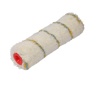 Rouleau de peinture industriel/DIY de 10 pouces, haute qualité, trois couleurs, rayures beiges, polyamide, personnalisable, avec cadre à dégagement rapide, support OEM - Product Image 1