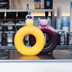 500ml pp <b>Plastic</b> <b>Drinking</b> Novelty Disposable Doughnut Milk Tea Bottle Juice Yard <b>Cup</b> Bottle - Product Image 4