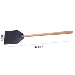 Matamoscas <span class=keywords><strong>de</strong></span> cuero con logotipo personalizado, matamoscas doméstico <span class=keywords><strong>de</strong></span> mango largo <span class=keywords><strong>de</strong></span> <span class=keywords><strong>madera</strong></span> <span class=keywords><strong>de</strong></span> haya, matamoscas portátiles para exteriores - Product Image 4