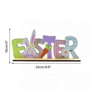 Wholesale Wooden <strong>Easter</strong> Bunny and Gnome Ornaments for Home and Party Decor for Desktop Decoration Packaged in Bag - Product Image 1